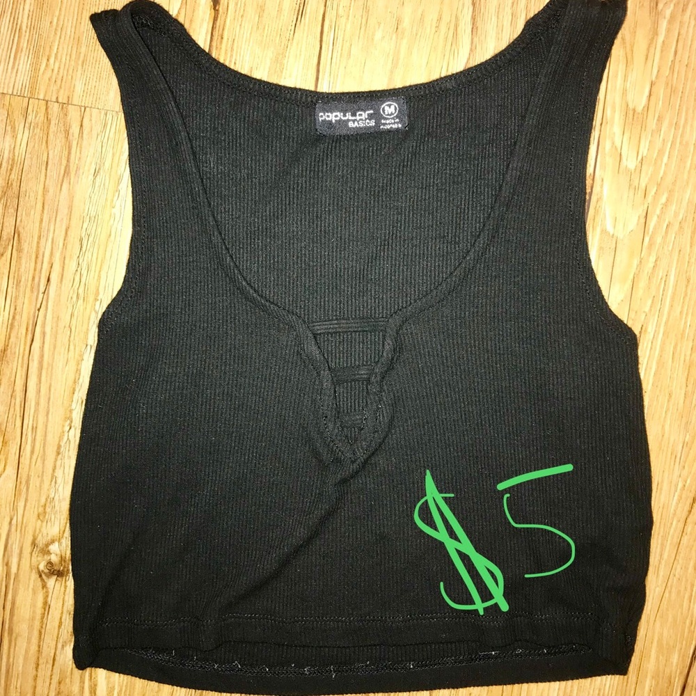 Black crop top